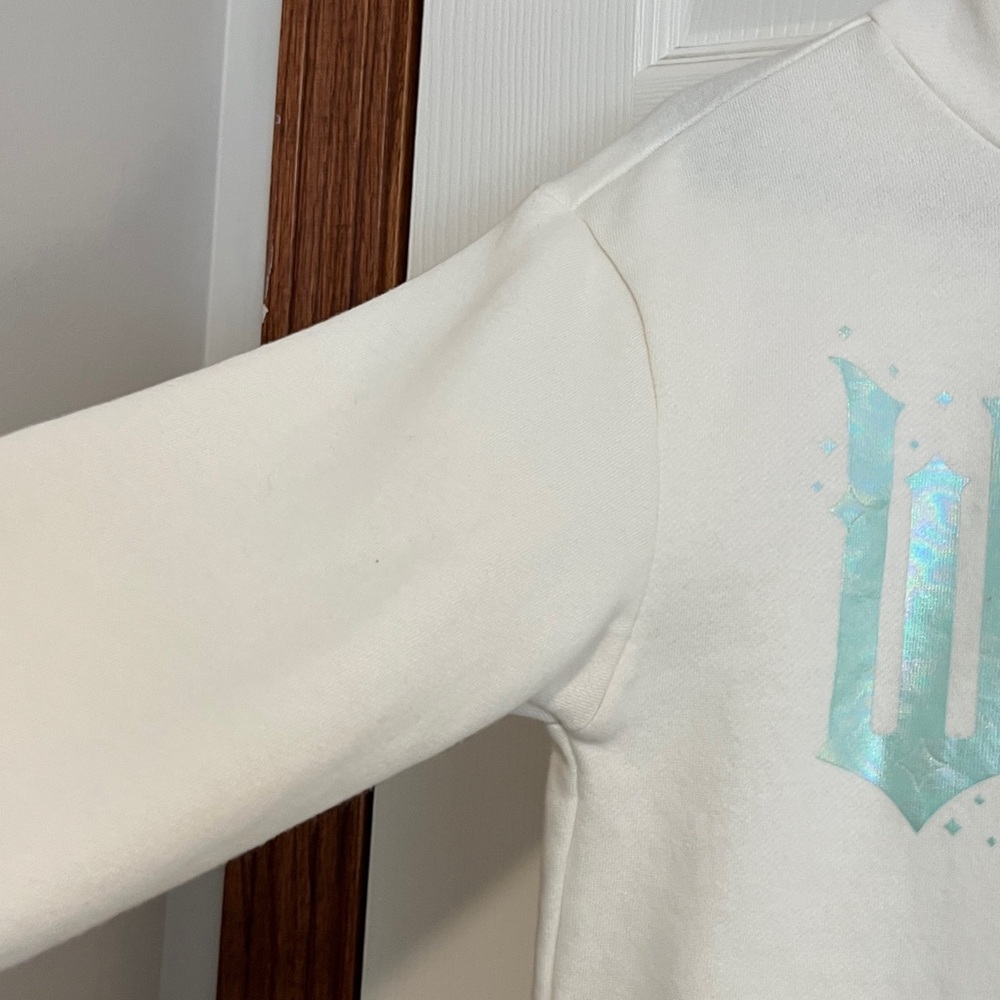 Wicked from Paul Tazewell Cream Hoodie w/ Green & Pink Pastel Graphics Girls Lg - Picture 6 of 16